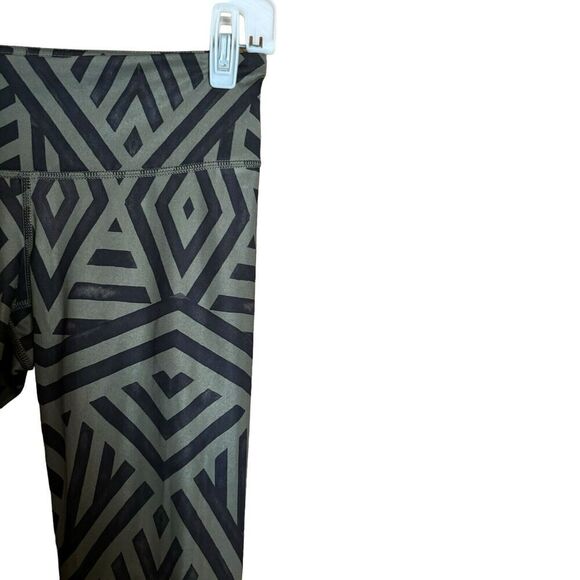 Lululemon Wunder Under Leggings Womens 6 Olive Geo Pattern Activewear Bottoms - Picture 5 of 8